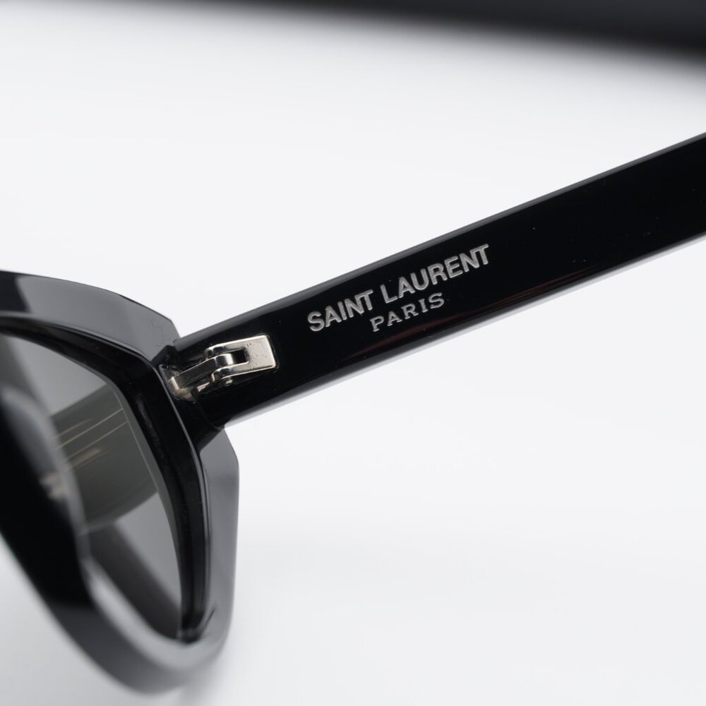 Saint Laurent SL215 GRACE 001 Cat Eye Sunglasses - Black/Grey - Picture 8 of 10